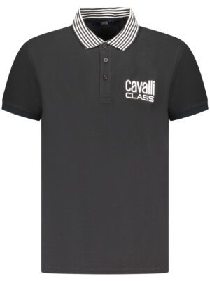 CAVALLI CLASS POLO MANICHE CORTE UOMO NERO