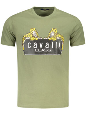 CAVALLI CLASS T-SHIRT MANICHE CORTE UOMO VERDE