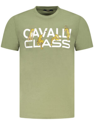 CAVALLI CLASS T-SHIRT MANICHE CORTE UOMO VERDE